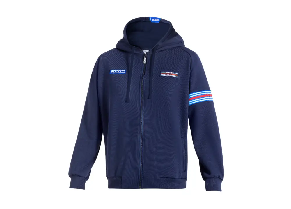 Sparco mikina s kapucí, edice Martini Racing, barva modrá, velikost XS Speciální Cena