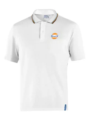 Akce Sparco polo triko Gulf, barva bílá, velikost L