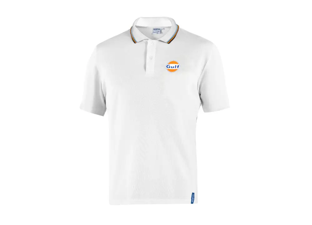 Akce Sparco polo triko Gulf, barva bílá, velikost L