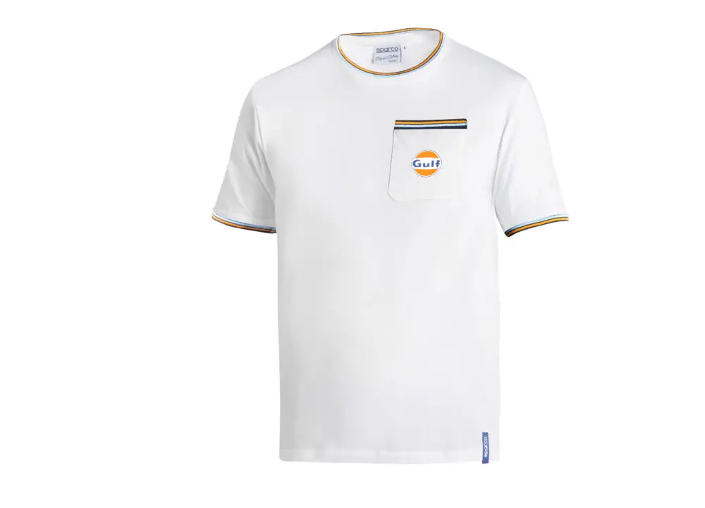 Sparco triko Gulf s náprsní kapsičkou, barva bílá, velikost XL Značkový