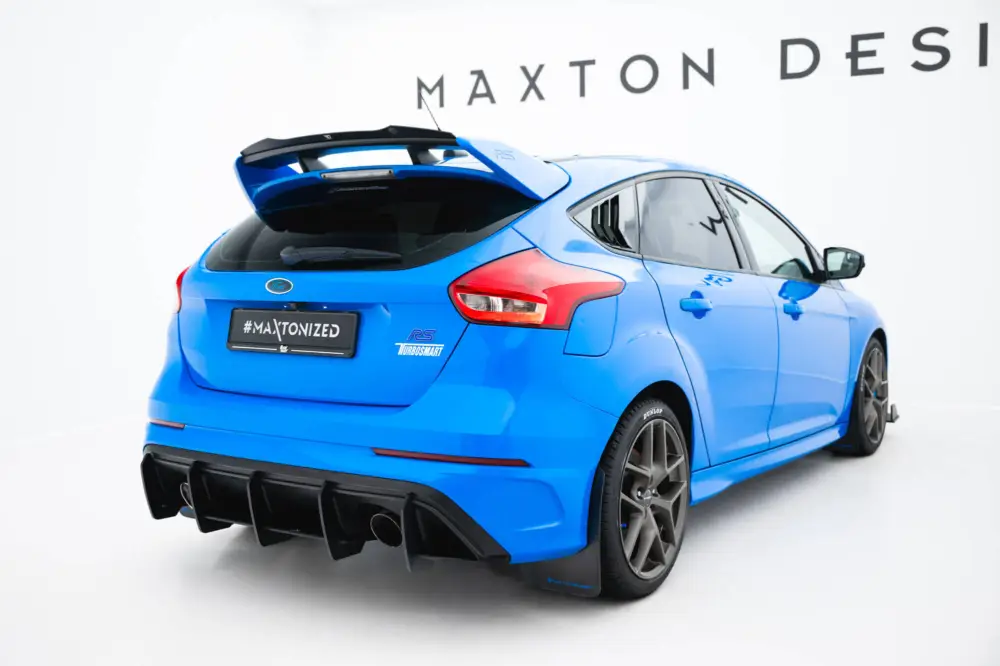 Maxton Design "Street Pro" difuzor zadního nárazníku v.2 pro Ford Focus RS Mk3, plast ABS bez povrchové úpravy, s černou a červenou linkou Jen Po Omezenou Doba