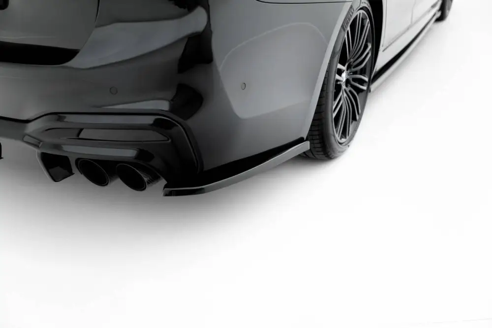 Poslední Šance Maxton Design boční difuzory pod zadní nárazník pro BMW řada 5 G30, černý lesklý plast ABS, M550i Sedan