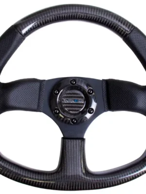 Speciální Cena NRG Innovations sportovní volant Flatt Bottom s průměrem 320mm, barva karbon s černým prošíváním