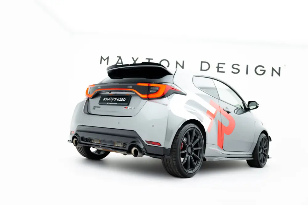 Finální Výprodej Maxton Design boční difuzory pod zadní nárazník pro Toyota GR Yaris Mk4 Facelift, černý lesklý plast ABS