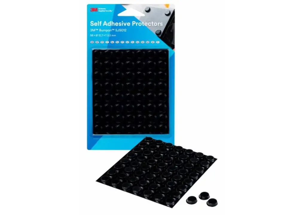Aktuální 3M™ Bumpon™ sada ochranných dorazů, typ 12.7 x 3.5 mm, balení 56 ks, černý