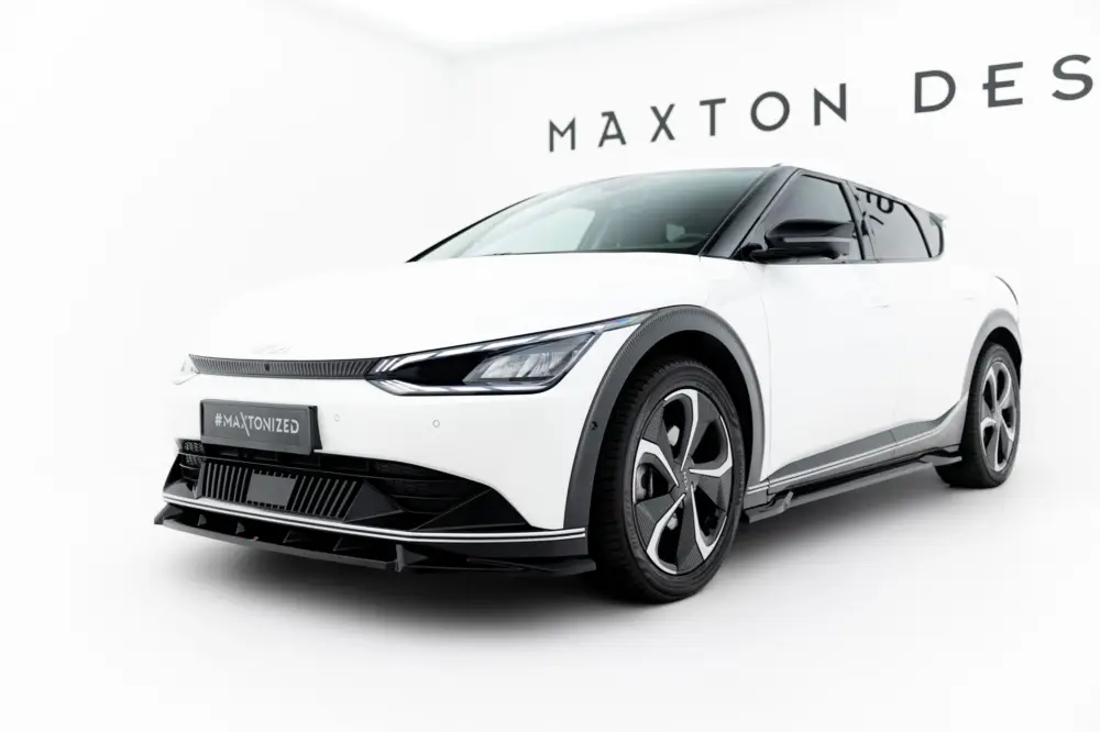 Kup Teď Maxton Design spoiler pod přední nárazník pro Kia EV6 Mk1, černý lesklý plast ABS