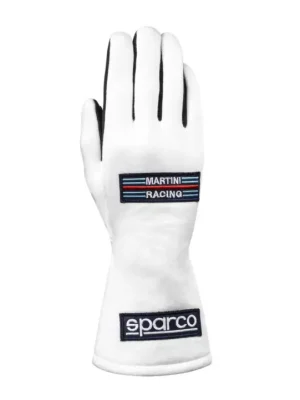 Závodní rukavice Sparco Land Martini Racing, homologace FIA a SFI, barva bílá, velikost 10 Autentický