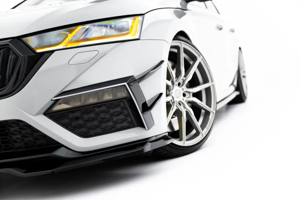 Jen Po Omezenou Doba Maxton Design přítlačná křidélka předního nárazníku pro Škoda Octavia RS Mk4, plast ABS bez povrchové úpravy, Liftback / Combi
