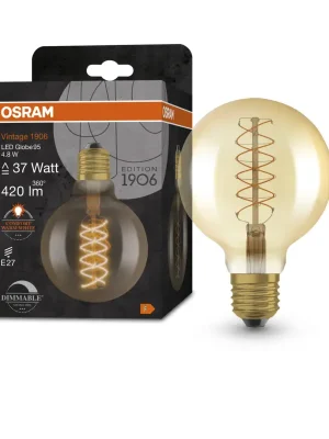 Cenový Hit Ledvance stmívatelná LED žárovka E27 4,8 W VINTAGE GLOBE, teplá bílá