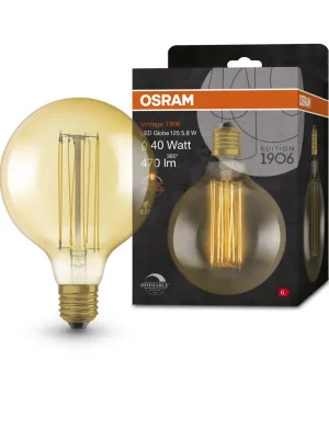 Expresní Doručení Ledvance zlatá stmívatelná vintage LED žárovka E27 5,8 W GLOBE, teplá bílá