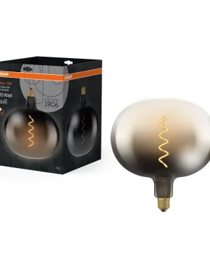 Autentický Ledvance kouřová LED žárovka velká E27 4.5W VINTAGE GLOBE, teplá bílá