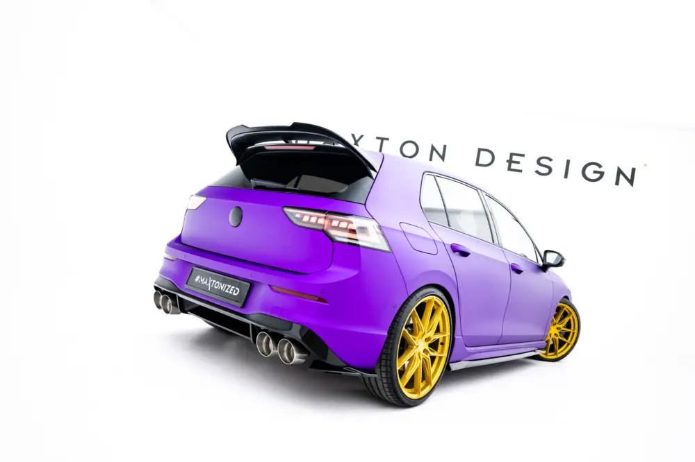 Kup Teď Maxton Design boční difuzory pod zadní nárazník v.8 pro Volkswagen Golf R Mk8, Mk8 Facelift, černý lesklý plast ABS