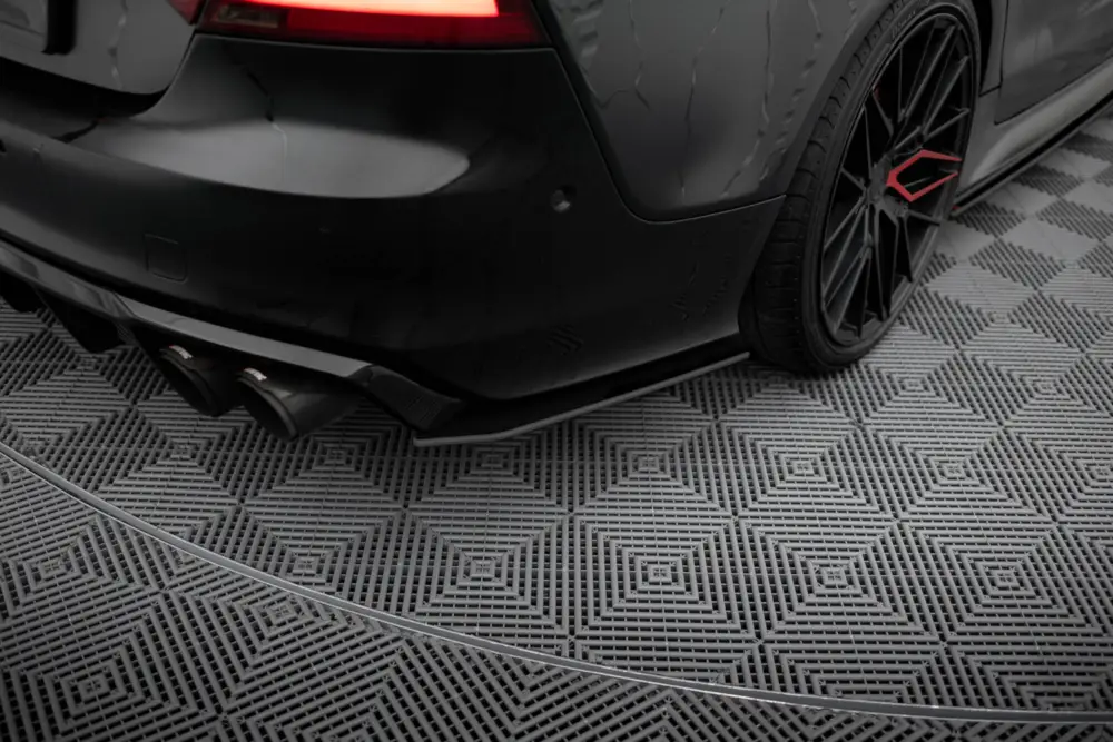 Maxton Design "Street Pro" boční difuzory pod zadní nárazník pro Audi A7 C7, plast ABS bez povrchové úpravy, S-Line, s červenou linkou Nejprodávanější