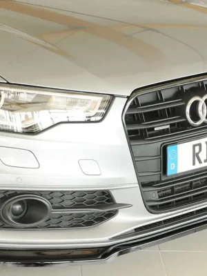Vrácení Zdarma Rieger lipa pod přední nárazník pro Audi A6 S6 4G, C7 sedan, 02/12-08/14, plast ABS lakovaný do černé lesklé barvy
