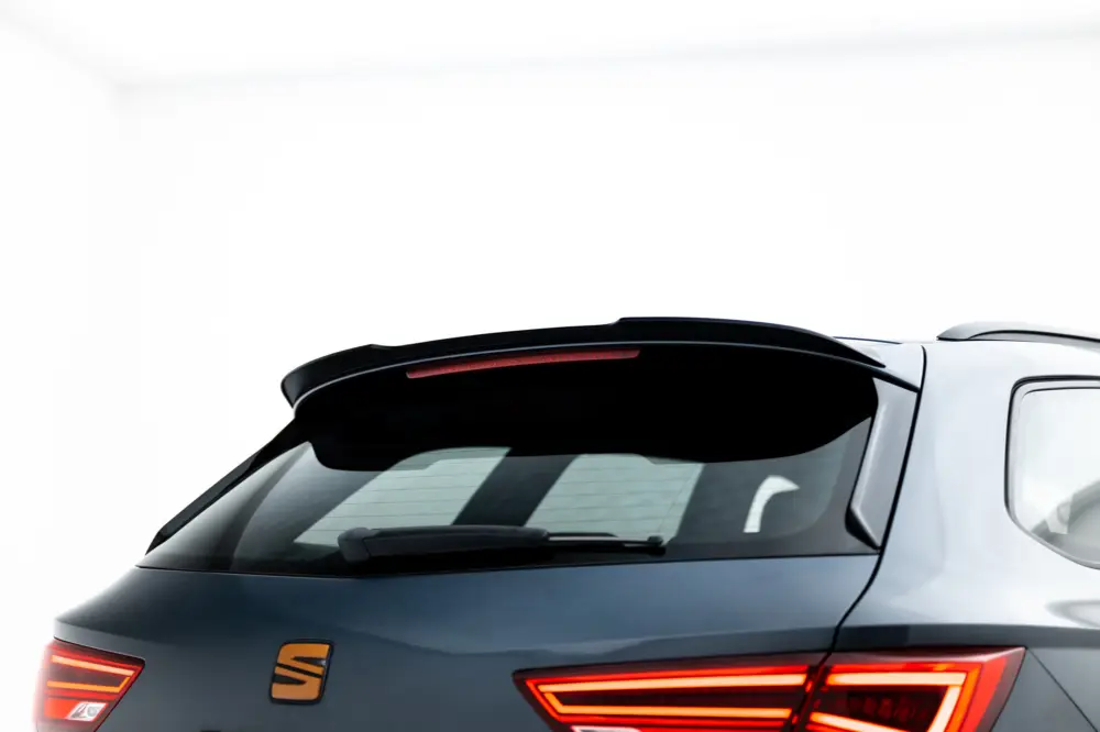 Maxton Design prodloužení spoileru pro Seat Leon Cupra Mk3 Facelift, černý lesklý plast ABS, ST (combi) - POVRCHOVÉ VADY Nakupujte Hned