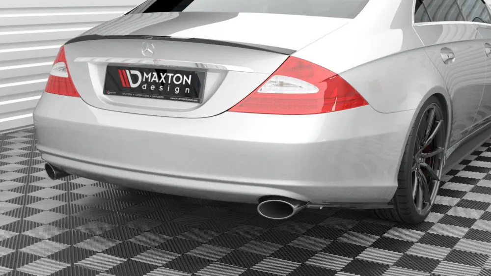 Maxton Design boční difuzory pod zadní nárazník pro Mercedes CLS C 219/Standard, černý lesklý plast ABS Jen Po Omezenou Doba
