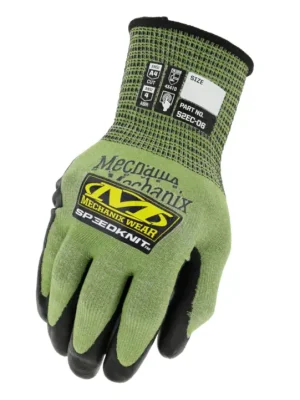 Levný Rukavice Mechanix SpeedKnit zelené, s odolnosti proti proříznutí ANSI A4, velikost S