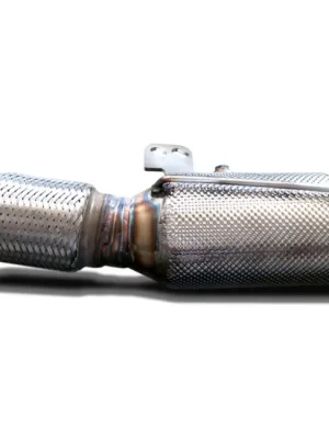 HJS downpipe 89/76 mm včetně katalyzátoru 300 cpsi pro Toyota Supra typ JTSC, emisní norma Euro 6d, 3.0, 250kw (B58 B30C) Nejlepší Volba