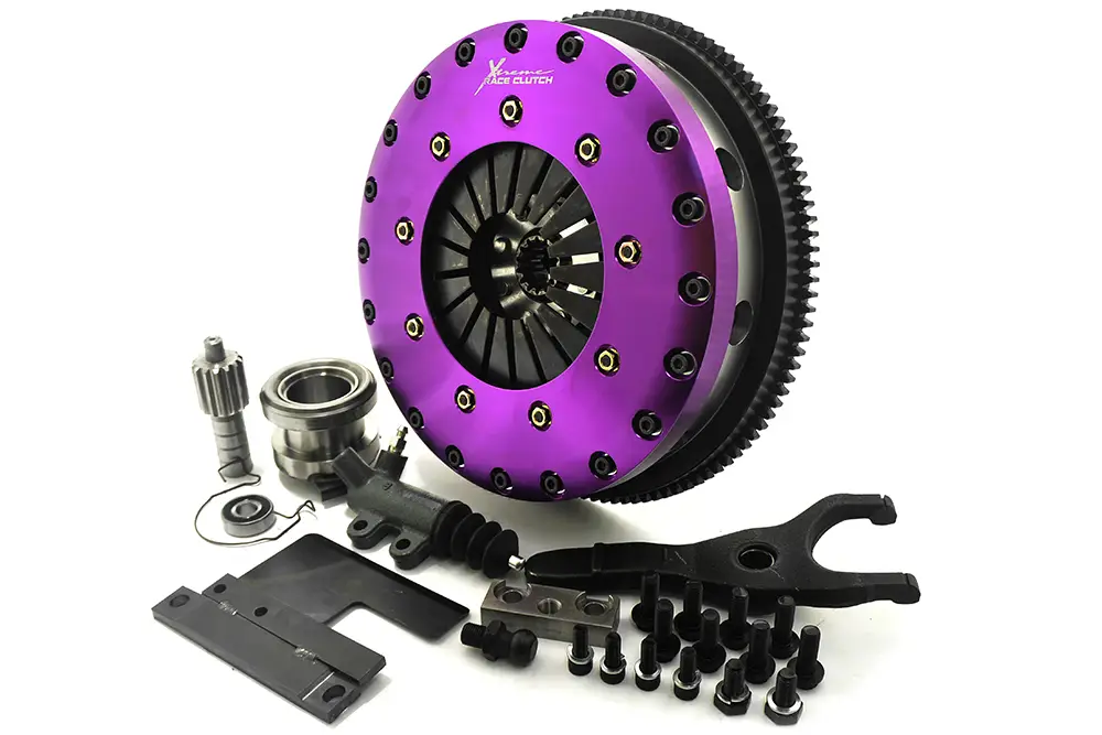 Xtreme Clutch dvoulamelová odpružená organická spojková sada vč. setrvačníku pro Toyota Supra 3.0 i Bi-Turbo (JZA80_) s kapacitou krouticího momentu 1000 Nm, r.v. 1993.05 - 2002.07 Originální