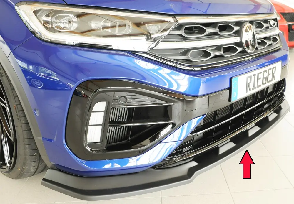 Expresní Doručení Rieger lipa pod přední nárazník pouze pro R / R-Line pro Volkswagen T-Roc R A1 5-dvéř., 01/22-, plast ABS bez povrchové úpravy