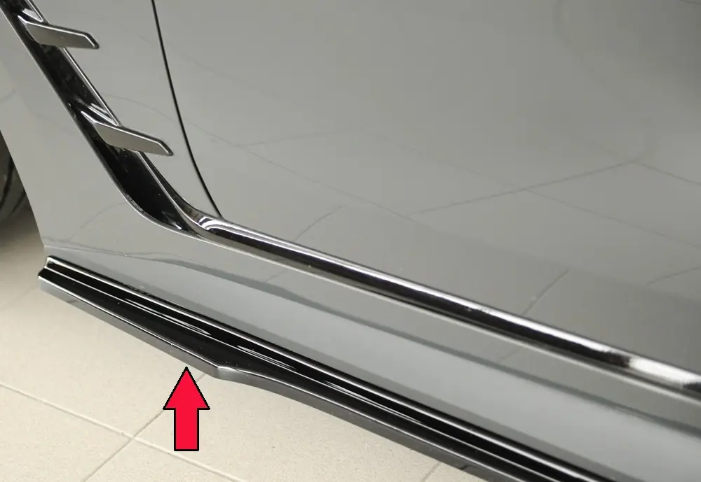 Rieger spoiler pod boční práh mont. strana pro BMW i4 M G26 gran coupe (5-dvéř.), 11/21-, plast ABS lakovaný do černé lesklé barvy, levá strana Víkendová Akce