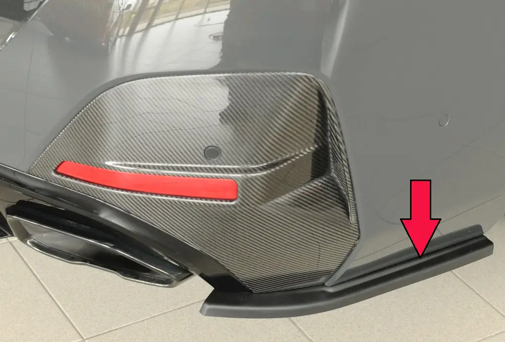 Rieger spoiler pod zadní nárazník na pravé straně pro BMW i4 G26 G4C gran coupe (5-dvéř.) r.v. 11/21-, plast ABS bez povrchové úpravy Výhodná Nabídka