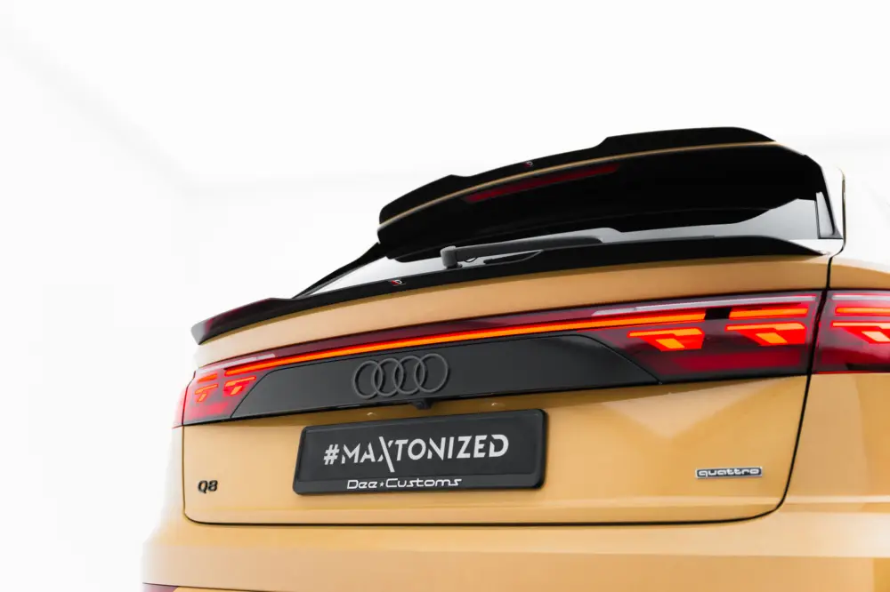 Maxton Design prodloužení spoileru ver.2 pro Audi SQ8 Mk 1, černý lesklý plast ABS Hit Sezóny