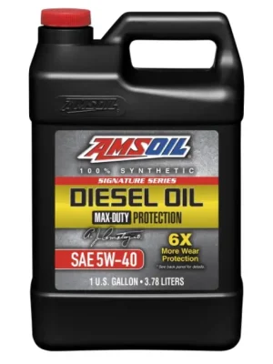 Plně syntetický motorový olej AMSOIL Signature Series 5W-40 Max-Duty Synthetic Diesel Oil, objem 3,78 l (1 galon) Autentický