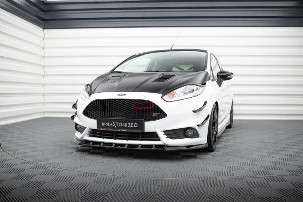 Koupit Online Maxton Design spoiler pod přední nárazník ver.6 pro Ford Fiesta ST Mk7 Facelift, černý lesklý plast ABS