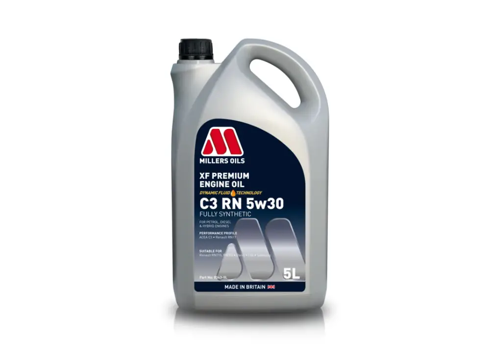 Plně syntetický motorový olej Millers Oils XF Premium C3 RN 5W-30 pro vozy Renault, objem 5l Kup Teď
