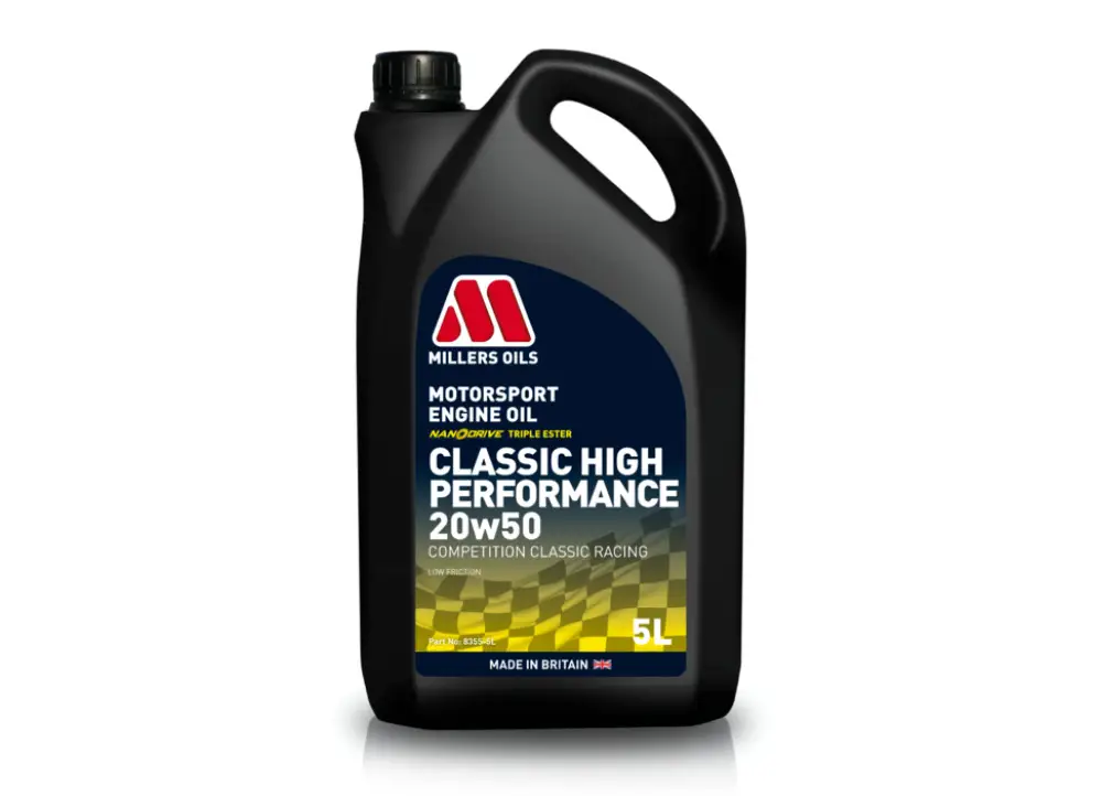 Plně syntetický motorový olej Millers Oils Classic High Performance 20W-50, objem 5l Originální