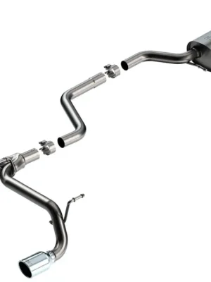 Tovární Cena Borla Cat-Back výfukový systém "S-Type" pro Suzuki Jimny 1,4l 4WD, 2-dvéř., aut./man. převodovka, r.v. 2018-2023, typ koncovek chromové