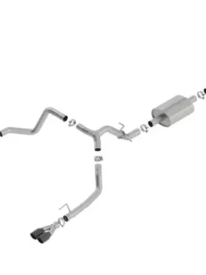 Bezpečná Platba Borla Cat-Back výfukový systém "S-Type" pro Chevrolet Silverado 1500 5,3l V8, s aut. převodovkou, 2WD/AWD, EC/SB 78,8", CC/SHB 69,3", r.v. 2019-2020, typ koncovek černé