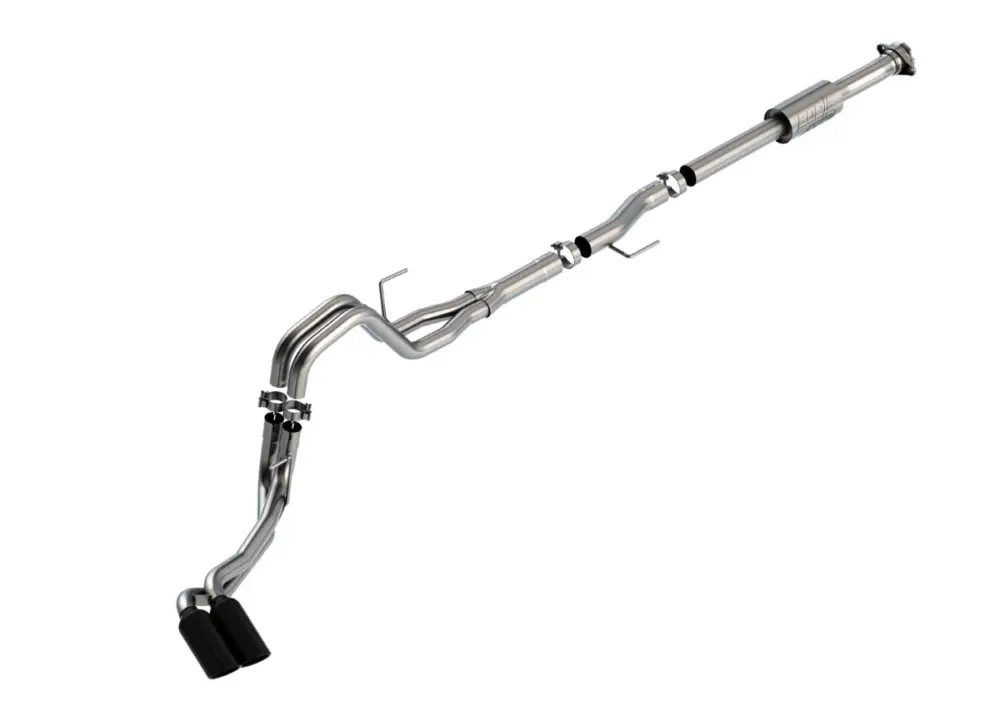 Vrácení Zdarma Borla Cat-Back výfukový systém "ATAK" pro Ford F-150 2,7l/3,5l V6 s aut. převodovkou, 4-dvéř., 2WD/4WD, CC/SHB (5' 7"), EC/SB (6' 7") s rozvorem 145,4", r.v. 2021-, typ koncovek černé
