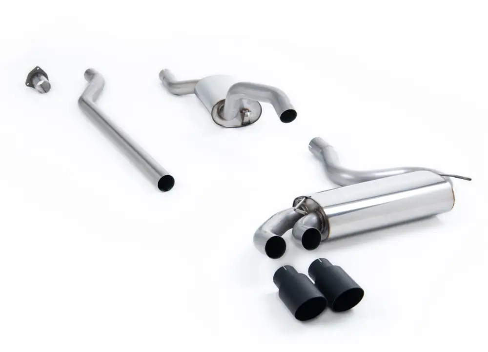 Milltek Sport Downpipe-back s rezonátorem (tišší) pro Audi Coupe UR quattro 20v Turbo 1989-1991, Polished OEM-Style Tips, typ koncovek GT černé Nová Kolekce