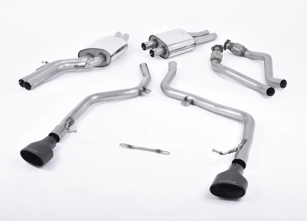 Milltek Sport výfukový systém cat-back Race verze (not recommended for road use) pro Audi S5 3.0 TFSI B8 Coupe/Cabriolet (S tronic) 2009-2011, černá oválná koncovka, typ koncovek oválné černé Novinka