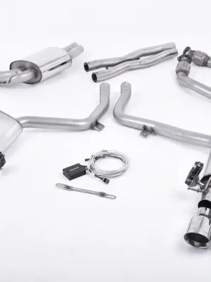 Finální Výprodej Milltek sport ValveSonic výfukový systém cat-back ValveSonic Electronic Valved System pro Audi S5 3.0 TFSI B8.5 Coupe/Cabriolet 2011-2016, leštěné koncovky, typ koncovek GT-100 leštěné