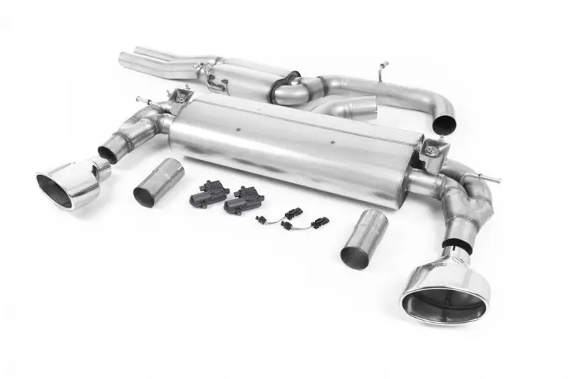 Milltek sport ValveSonic výfukový systém cat-back s rezonátorem pro Audi RS3 Sedan 400PS (8V MQB) - bez OPF/GPF 2017-2024, oválné leštěné koncovky, typ koncovek oválné leštěné Sezónní Sleva