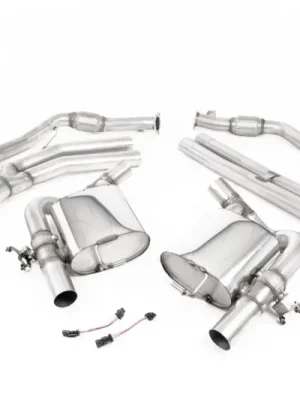 Bezpečná Platba Milltek Sport výfukový systém cat-back bez rezonátoru (Race - hlasitější) pro Audi RS5 B9 2.9 V6 Turbo Sportback (bez OPF/GPF) 2018-2019, oválné leštěné koncovky, typ koncovek oválné titanové modré