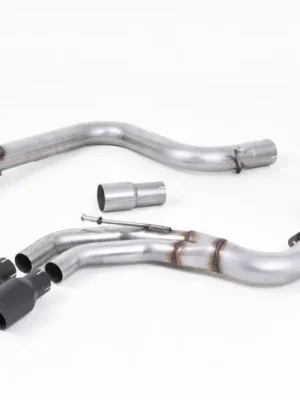 Aktuální Milltek Sport homologovaný výfuk cat-back s rezonátorem (tišší) pro Volkswagen Golf MK7 GTD 2.0 TDI 185PS 2013-2016, titanové koncovky, typ koncovek GT-80 černá