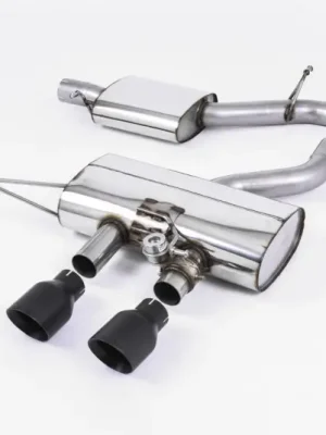 Top Prodej Milltek Sport homologovaný výfuk cat-back s rezonátorem (tišší) pro Volkswagen Golf Mk6 R 2.0 TFSI 270PS 2009-2013, leštěné koncovky, typ koncovek GT-100 černé