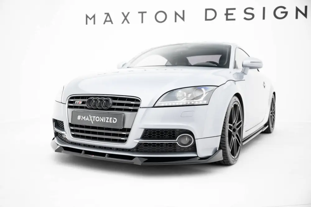 Maxton Design spoiler pod přední nárazník ver.3 pro Audi TT 8J Facelift, černý lesklý plast ABS, S-Line Víkendová Akce