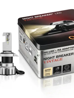 OSRAM NIGHT BREAKER LED VINTAGE H4 homologované LED autožárovky s teplým bílým světlem 3000K, v plechové krabičce Tovární Cena
