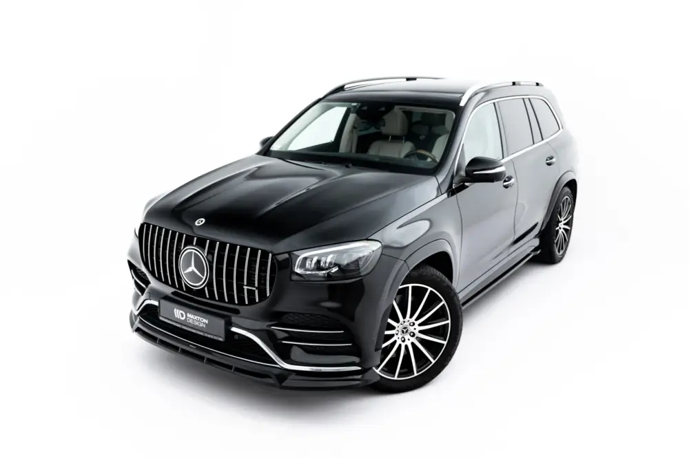 Ihned K Objednání Maxton Design spoiler pod přední nárazník ver.2 pro Mercedes GLS X167 /AMG- Line, černý lesklý plast ABS