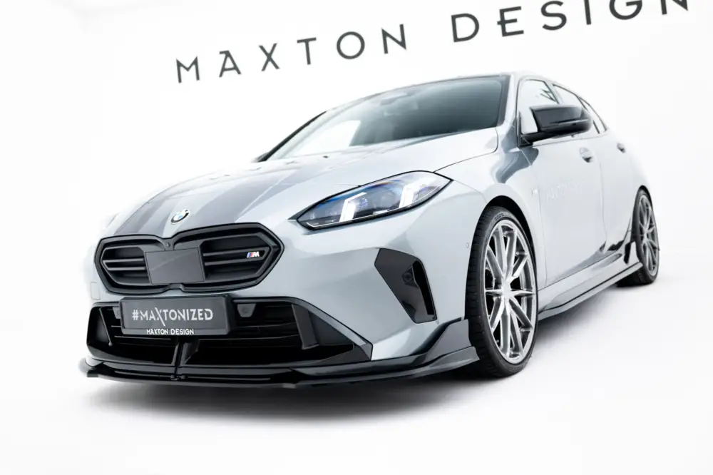 Cenový Hit Maxton Design spoiler pod přední nárazník ver.3 pro BMW řada 1 F70, černý lesklý plast ABS, M135i M Performance
