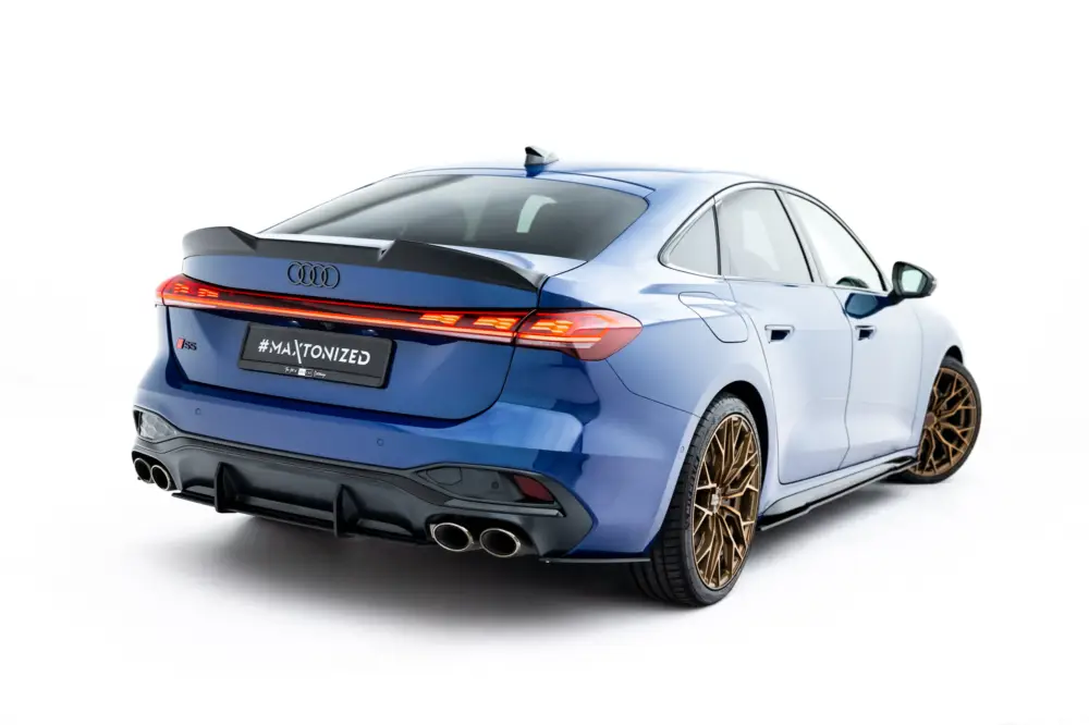 Maxton Design "Street Pro" boční difuzory pod zadní nárazník pro Audi S5 B10, plast ABS bez povrchové úpravy, Sedan / Avant, s červenou linkou Cenově Výhodný