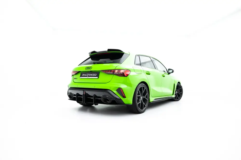Maxton Design "Street Pro" difuzor zadního nárazníku pro Audi RS3 8Y Facelift, plast ABS bez povrchové úpravy, Sportback, s červenou linkou Tovární Cena