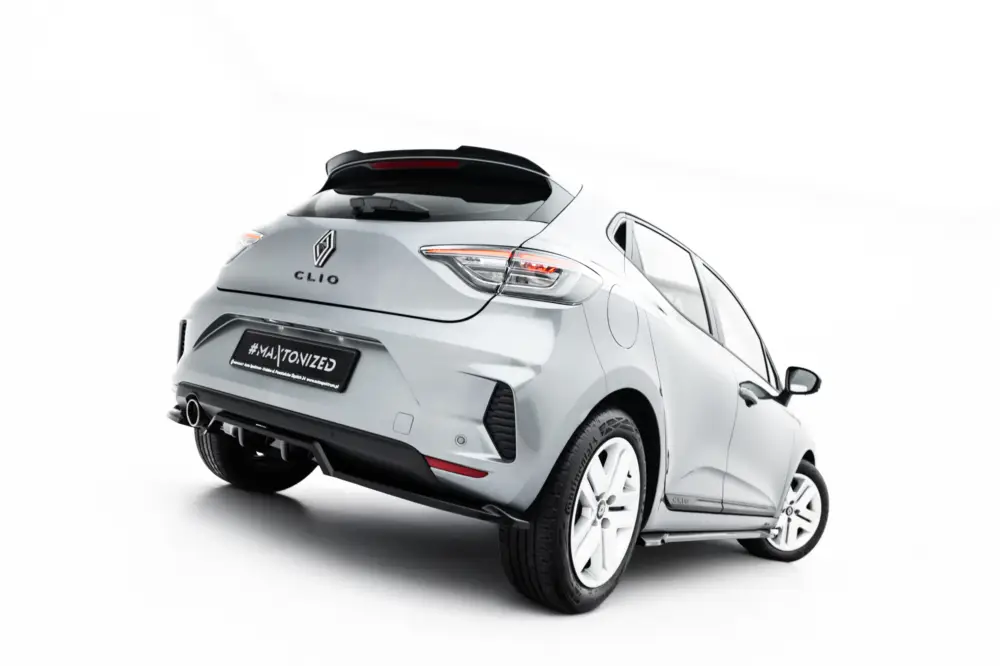 Maxton Design spoiler pod zadní nárazník s žebrováním pro Renault Clio Mk5 Facelift, černý lesklý plast ABS Originální