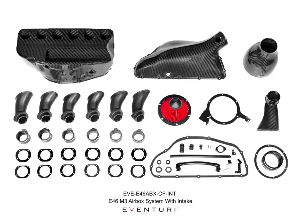 Eventuri hybridní karbonové sání pro BMW E46 M3, obsahuje airbox + sání Zlevněný