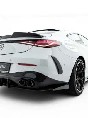 Akční Nabídka Maxton Design ''Street Pro'' difuzory pod boční prahy s křidélky pro Mercedes CLE C236 53 AMG Aero, plast ABS bez povrchové úpravy, s červenou linkou na žebrování